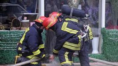 Ağsuda ekskavator yanıb